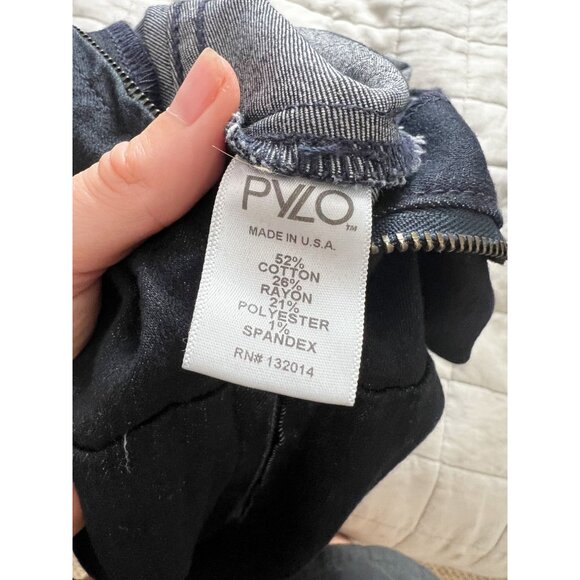 PYLO Disco Dolly Denim Jumpsuit Sz M Dark Wash - Picture 12 of 13